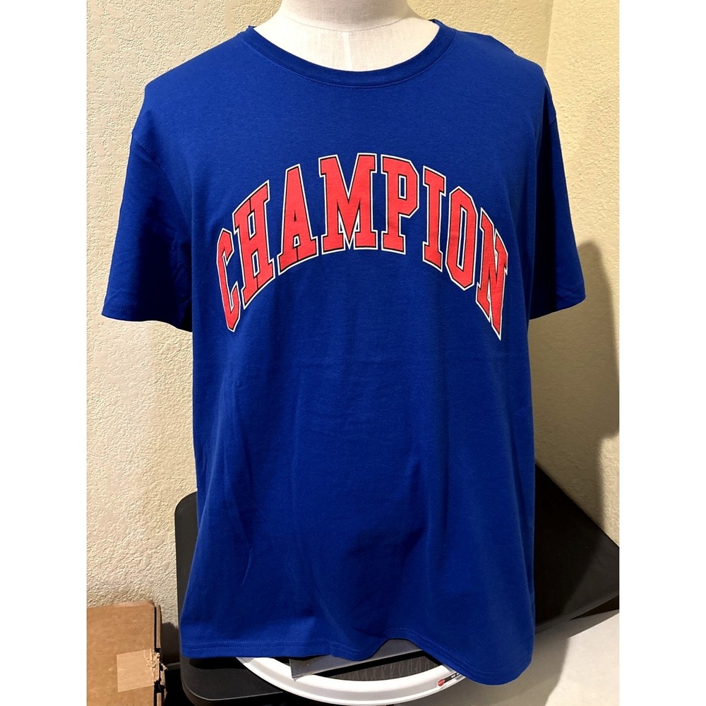 Champion Men's Size 2XL Royal Blue Classic Graphic T-Shirt Surf Style NEW